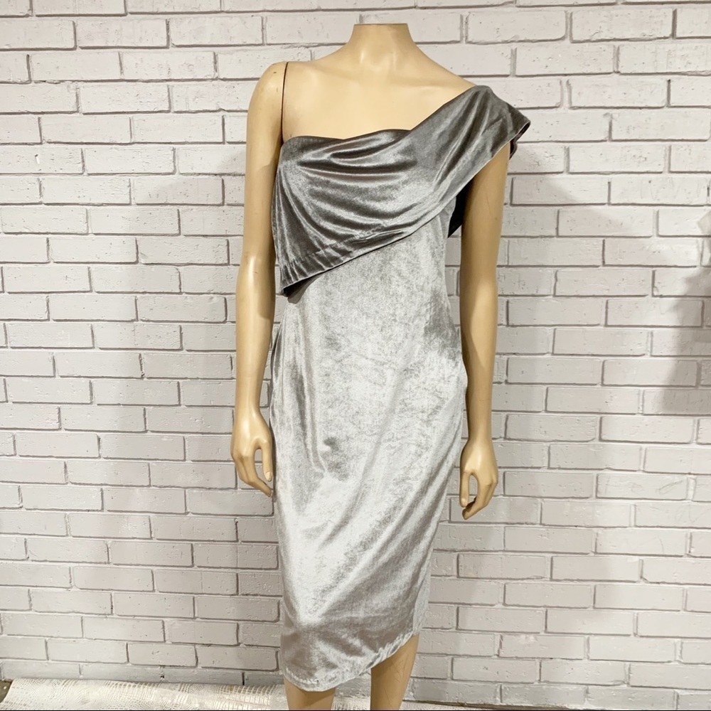 Likely Women’s Velvet Midi Dress in‎ Pewter
